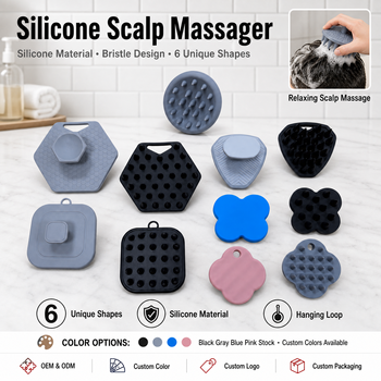 Silicone Scalp Massager Hair Brush Deep Cleansing